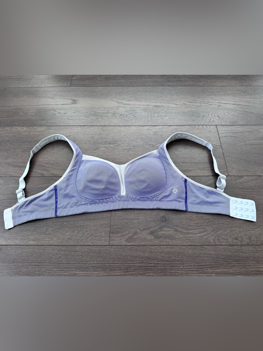 Lulu Ta Ta Tamer Lavender Striped 32DD (E) Sports Bra